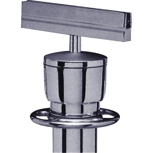 Support d'enseigne pour poteau portable, Chrome satin&eacute; Distribution Industrielle GC