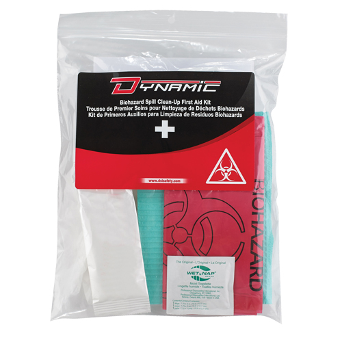 Dynamic Biohazard Spill Clean-Up First Aid Kit, Class 1 Medical Device, Resealable Plastic Bag Distribution Industrielle GC