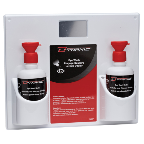 Douche oculaire avec bouteilles vides Dynamic, Double Distribution Industrielle GC