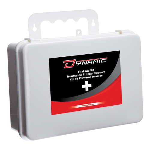 Trousse de premiers soins pour bureau Dynamic, Dispositif m&eacute;dical Classe 1, Boîte en plastique Distribution Industrielle GC