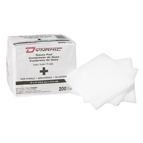 &eacute;ponge de gaze Dynamic, Tampon, 4" lo x 4" la, Dispositif m&eacute;dical Classe 1 Distribution Industrielle GC