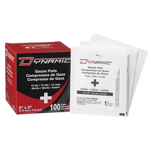 Dynamic Gauze, Pad, 3" L x 3" W, Sterile, Medical Device Class 1 Distribution Industrielle GC