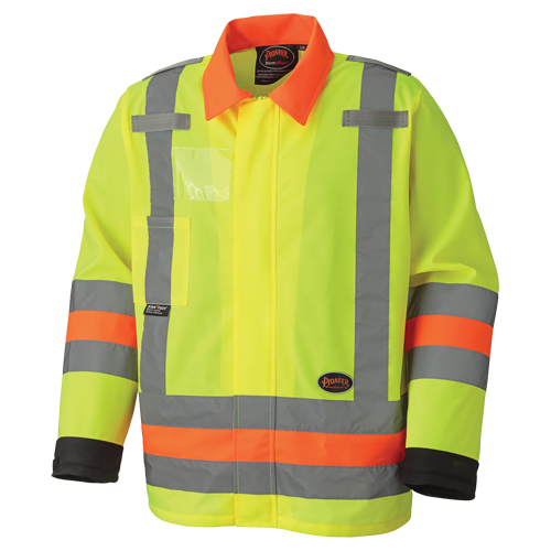 6007 Veste de s&eacute;curit&eacute; routi&egrave;re respirante, Polyester, Jaune lime haute visibilit&eacute;, T-petit Distribution Industrielle GC