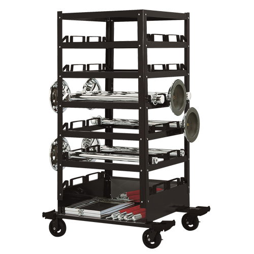 Chariot de rangement &agrave; six &eacute;tages, Acier Distribution Industrielle GC