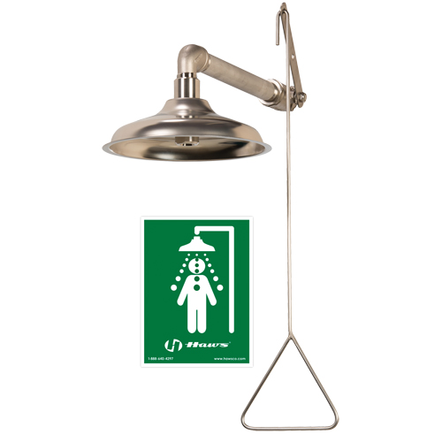 All Stainless Steel Drench Shower, Wall-Mount Distribution Industrielle GC