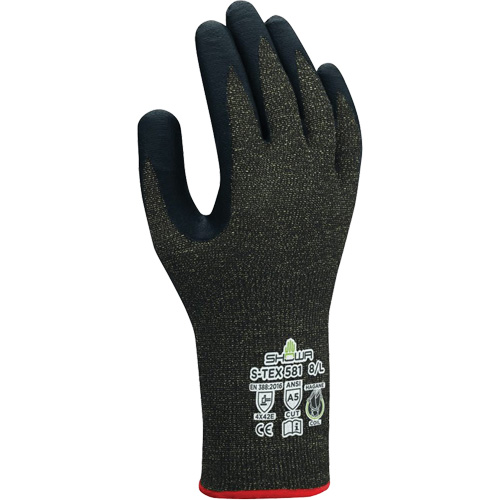 S-TEX&reg; 581 Cut Resistant Gloves, Size 6/Small, 13 Gauge, Foam Nitrile Coated, Stainless Steel/Kevlar&reg; Shell, ANSI/ISEA 105 Level 5/EN 388 Level E Distribution Industrielle GC