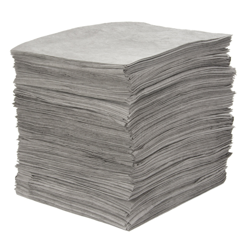 Feuilles absorbantes souffl&eacute;es de premi&egrave;re qualit&eacute;, Universel, 15" x 18", 25 gal. d'absorption Distribution Industrielle GC