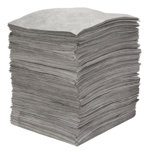 Feuilles absorbantes souffl&eacute;es de premi&egrave;re qualit&eacute;, Universel, 15" x 18", 30 gal. d'absorption Distribution Industrielle GC