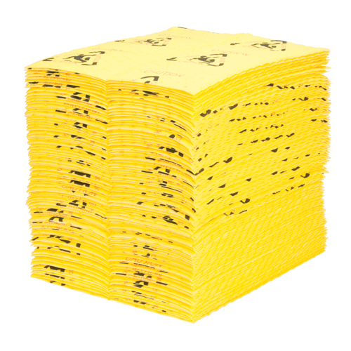 Tampons d'avertissement de premi&egrave;re qualit&eacute; - absorbants haute visibilit&eacute;, Universel, 15" x 18", 24,4 gal. d'absorption Distribution Industrielle GC
