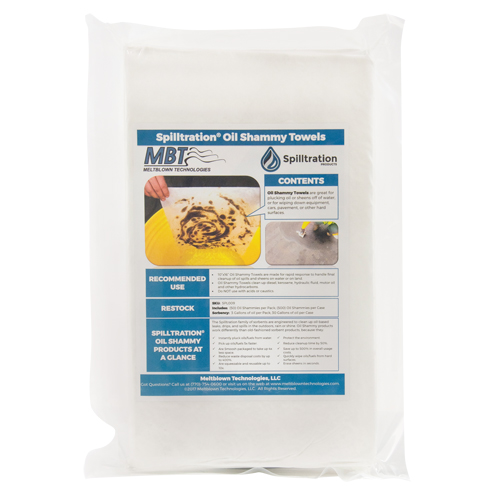 Spilltration Oil Shammy Towels, Oil Only, 16" x 10", 29 gal. Absorbancy Distribution Industrielle GC
