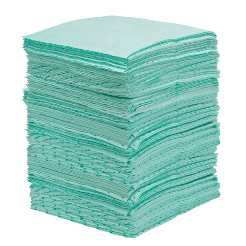 Premium Bonded Sorbent Pads, Hazmat, 15" x 18", 30 gal. Absorbancy Distribution Industrielle GC