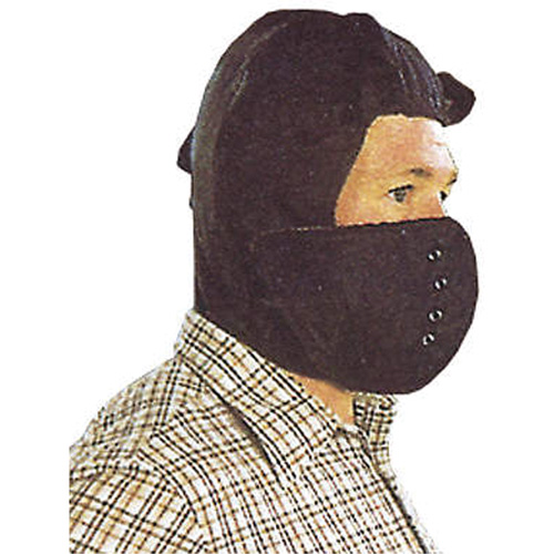 Doublure de casque de s&eacute;curit&eacute; avec masque amovible, Doublure en Coton/Kasha, Taille unique, Noir Distribution Industrielle GC