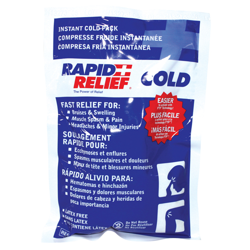 Compresse froide instantan&eacute;e Rapid Relief, Froid, Utilisation unique, 5" x 9" Distribution Industrielle GC