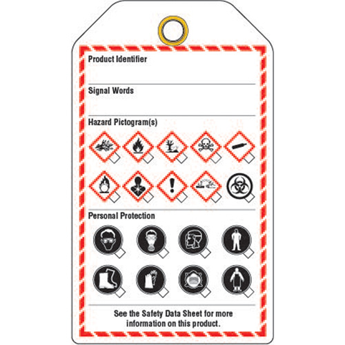 &eacute;tiquettes pour le milieu de travail, Papier cartonn&eacute;, 3-3/8" la x 5-3/4" h, Anglais Distribution Industrielle GC