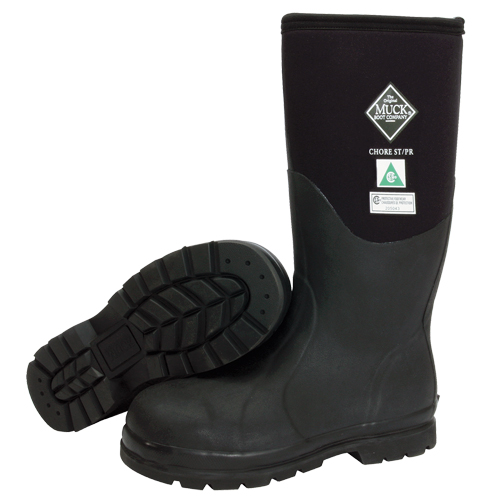 Bottes de travail avec doublure en filet Chore Classic, Caoutchouc, Embout Acier, Pointure 5, Semelle R&eacute;sistant aux perforations Distribution Industrielle GC