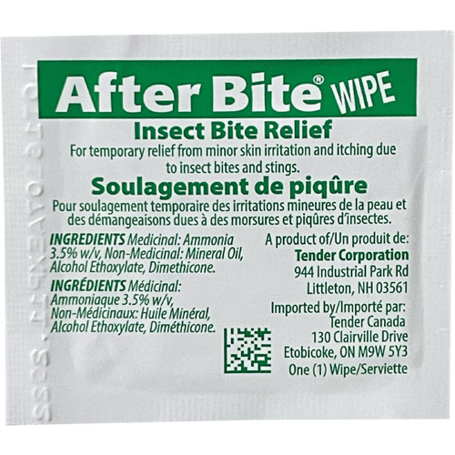 Tampons pour soulagement des piqûres d'insectes After Bite Distribution Industrielle GC