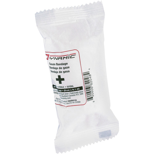 Bandages de gaze Dynamic, Rouleau, 30' lo x 2" la, St&eacute;rile, Dispositif m&eacute;dical Classe 1 Distribution Industrielle GC