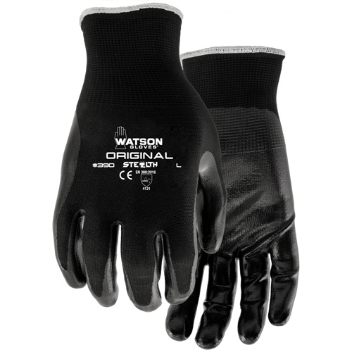 Gants enduits Stealth Original, 7/Petit, R&ecirc;vetement Nitrile, Calibre 13, Enveloppe en Nylon Distribution Industrielle GC