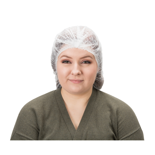 Pleated Bouffant Cap, Polypropylene, 19", White Distribution Industrielle GC