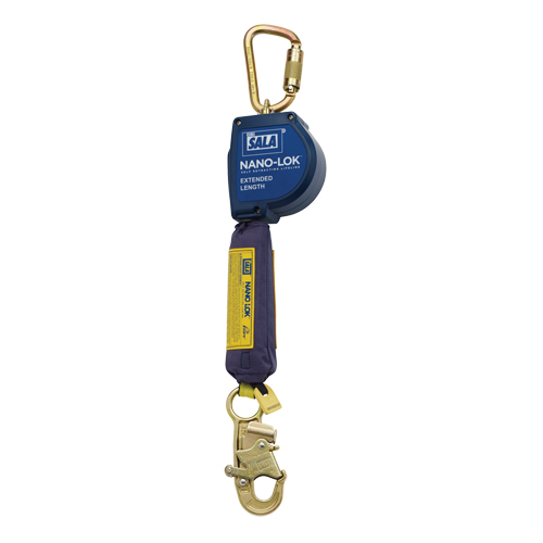 Cordage de s&eacute;curit&eacute; autor&eacute;tractable allong&eacute; Nano-Lok, 10', Polyester/Sangles, Pivotant Distribution Industrielle GC