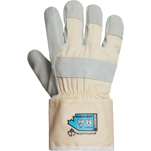 Gants r&eacute;sistant aux coupures Endura, Grand, Paume en Cuir refendu Distribution Industrielle GC