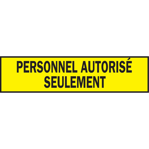 Ruban de signalisation pour barricade, Français, 3" la x 200' lo, 3,5 mils, Noir sur jaune Distribution Industrielle GC