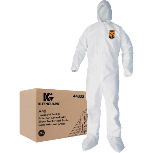 Combinaisons Kleenguard A40, 2T-Grand, Blanc, Microporeux Distribution Industrielle GC