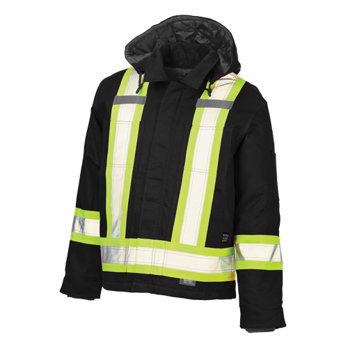 Manteau de s&eacute;curit&eacute;, Noir, Grand Distribution Industrielle GC