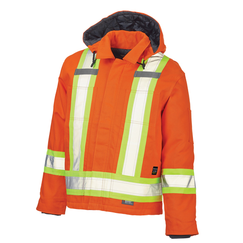 Safety Jacket, High Visibility Orange, Large Distribution Industrielle GC