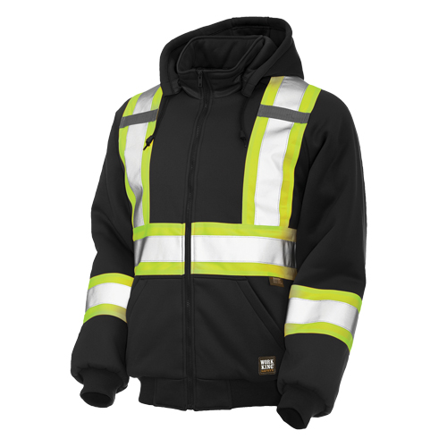 Insulated Safety Hoodie, Polyester, Large, Black Distribution Industrielle GC