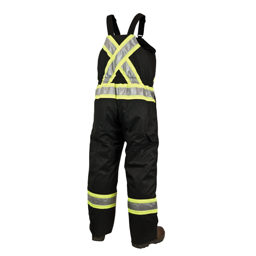 Lined Safety Overalls, Polyester/Polyurethane, Large, Black Distribution Industrielle GC