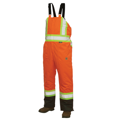 Salopettes de s&eacute;curit&eacute; doubl&eacute;e, Polyester/Polyur&eacute;thane, Grand, Orange haute visibilit&eacute; Distribution Industrielle GC