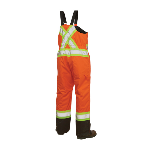 Salopettes de s&eacute;curit&eacute; doubl&eacute;e, Polyester/Polyur&eacute;thane, Grand, Orange haute visibilit&eacute; Distribution Industrielle GC