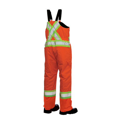 Lined Safety Overalls, Polyester/Polyurethane, Large, High Visibility Orange Distribution Industrielle GC