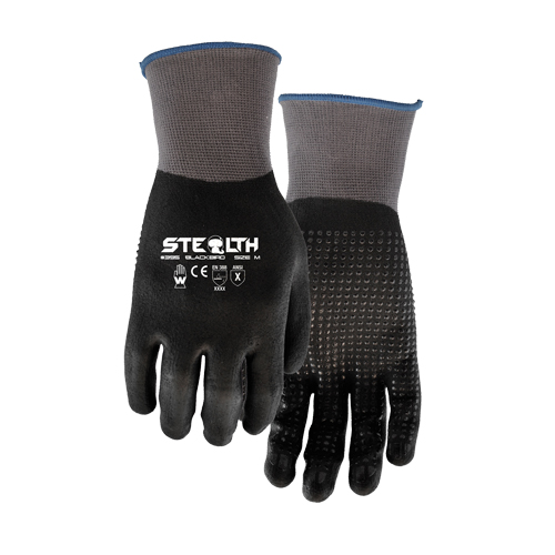 Gants 395 Stealth Blackbird, 11/2T-Grand, R&ecirc;vetement Mousse de nitrile, Calibre 15, Enveloppe en Nylon Distribution Industrielle GC