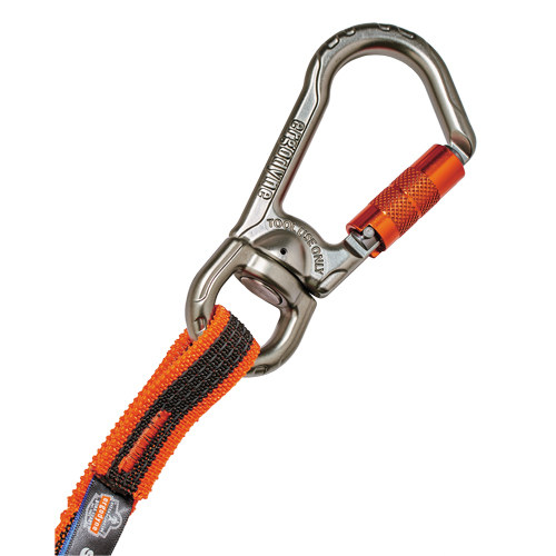 Squids&reg; 3109F(x) Double-Locking Tool Lanyard with Swivel, Bungee, Carabiner/Loop Distribution Industrielle GC