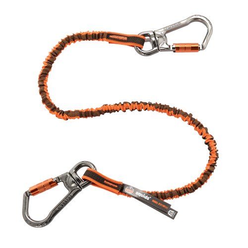Longe porte-outils &agrave; rotule et &agrave; verrouillage double Squids 3119F(x), Tendeur, Mousqueton double Distribution Industrielle GC