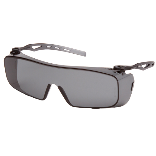 Cappture OTG Safety Glasses, Grey/Smoke Lens, Anti-Fog, ANSI Z87+/Meets/Exceeds CSA Z94.3 Distribution Industrielle GC