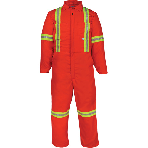 Deluxe Reflective Coveralls, 50 (Tall), Orange Distribution Industrielle GC
