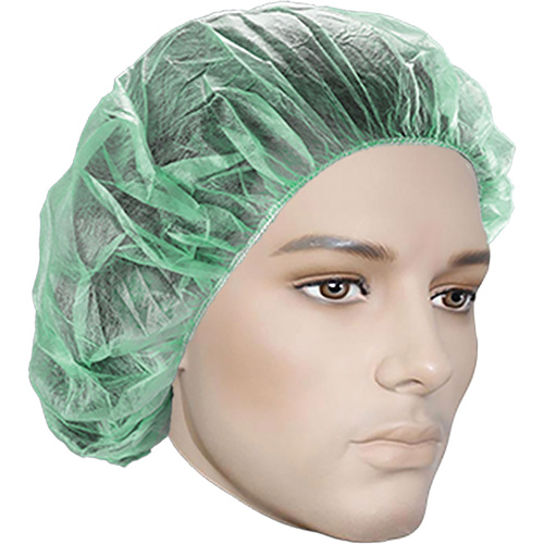 Bonnets bouffants, Polypropyl&egrave;ne, 21", Vert Distribution Industrielle GC