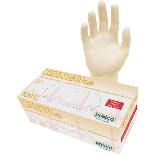 Disposable Gloves, Medium, Latex, 4-mil, Powder-Free, Natural, Class 2 Distribution Industrielle GC