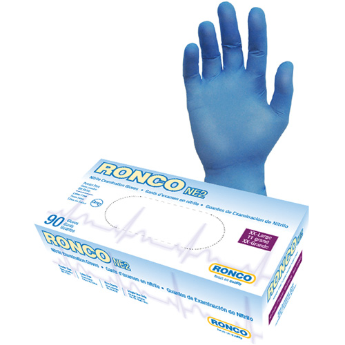 Disposable Gloves, 2X-Large, Nitrile, 4-mil, Powder-Free, Blue Distribution Industrielle GC