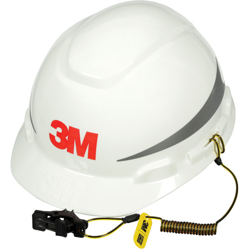 Longe pour casque de s&eacute;curit&eacute;, Spirale, Attache/boucle Distribution Industrielle GC