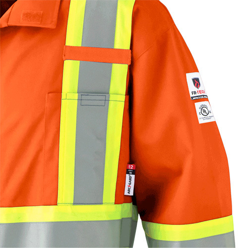 7702 FR Hi-Vis Safety Coveralls, Size 36, Orange Distribution Industrielle GC