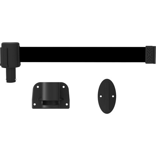PLUS Wall Mount Barrier System, Plastic, Screw Mount, 15', Black Tape Distribution Industrielle GC