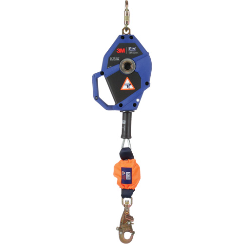 Cordage de s&eacute;curit&eacute; autor&eacute;tractable avec verrouillage intelligent, 20', Acier galvanis&eacute;, Pivotant Distribution Industrielle GC