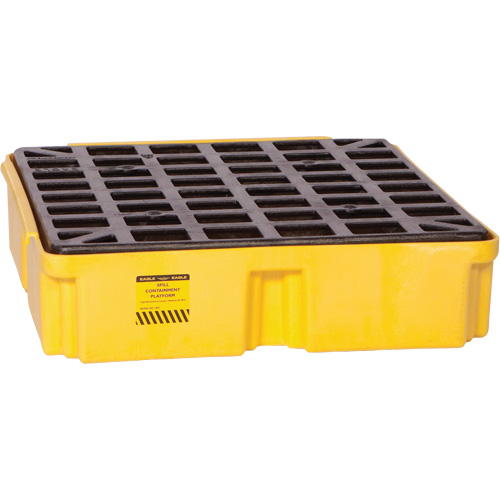 Modular Spill Platform, 15 US gal. Spill Capacity, 26" x 26.25" x 6.5" Distribution Industrielle GC