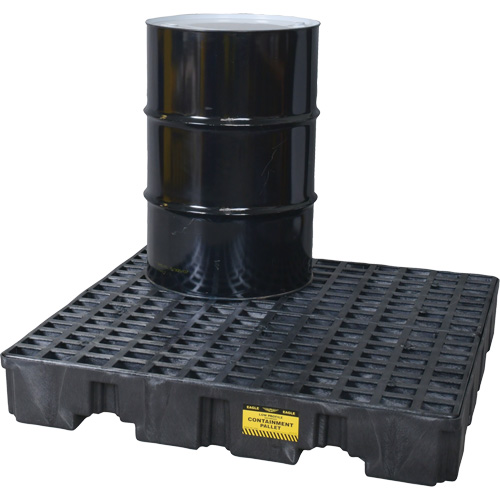 Palette de confinement des d&eacute;versements, Capacit&eacute; de d&eacute;versement 66 gal. US, 51,5'' x 51,5'' x 8" Distribution Industrielle GC