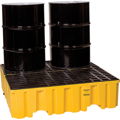 Palette de confinement des d&eacute;versements, Capacit&eacute; de d&eacute;versement 132 gal. US, 51" x 52,5" x 13,75" Distribution Industrielle GC