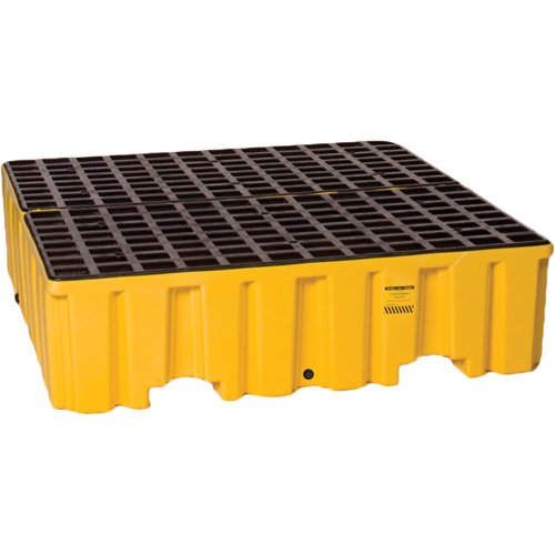 Palette de confinement des d&eacute;versements, Capacit&eacute; de d&eacute;versement 132 gal. US, 51" x 52,5" x 13,75" Distribution Industrielle GC